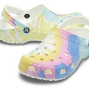 CROCS Pastel Tie-Dye Clogs